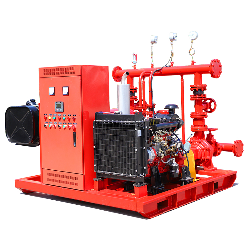 Fire pump package comprises a combination of electric motor driven pump, diesel engine driven and electric motor driven jockey pumps that supply for fire suppression systems. Fire pump package is required to comply with Local Civil Defense Authority regulations and International Codes of Practice e.g. National Fire Protection Association (NFPA).
