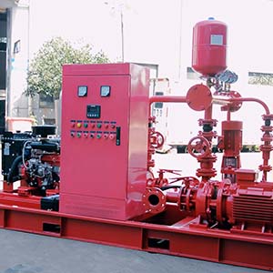 E+D inline type fire pump package